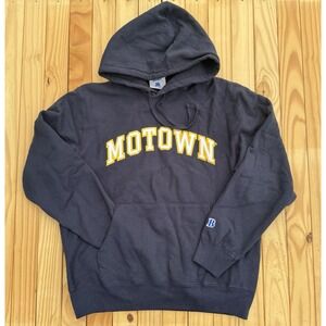 Better Gift Shop x Motown Records Hoodie Mens Size Medium Navy‎ Heavyweight Rare